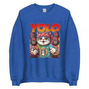 Sudadera de cuello redondo recortada con dobladillo crudo vintage de peso pesado personalizada con estampado DTG para hombre - Product Image 5