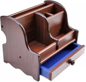 Multi Functional Table Decor Handmade Wooden Office Supplies <b>Desk</b> Organizer Fashion Design Rotatable <b>Pen</b> - Product Image 6