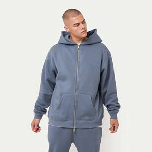 Sudadera con capucha de gran tamaño personalizada para hombre, Jersey de algodón 100% de calidad, ropa de entrenamiento, técnica bordada, capucha sólida, suelta, Invierno - Product Image 6