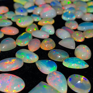 Lot de cabochons d'opale éthiopienne immaculée de taille libre Pierres précieuses naturelles ovales et radieuses - Product Image 4