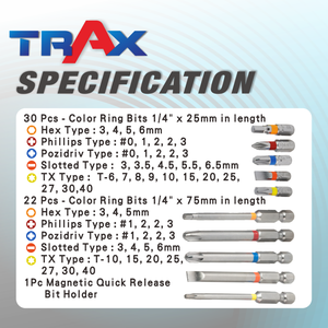 Juego de Puntas Profesionales Cortas y Largas ARX-9353B de 53 Piezas - Product Image 3