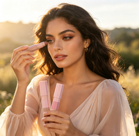Usine de cosmétiques OEM, fard à paupières en stick imperméable personnalisé en 4 teintes, vente en gros, marque privée, fard à paupières mat soyeux et scintillant