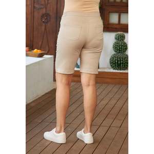 <b>Plus</b> <b>Size</b> Cotton <b>Shorts</b> with <b>Elastic</b> <b>Waist</b> - Product Image 4