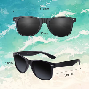 Gafas <span class=keywords><strong>de</strong></span> <span class=keywords><strong>Sol</strong></span> Retro Cuadradas <span class=keywords><strong>de</strong></span> Plástico con Marco Negro, Personalizables con Logotipo, para Mujer <span class=keywords><strong>y</strong></span> Hombre, Disponibles en Stock Local <span class=keywords><strong>de</strong></span> Fábrica Directa - Product Image 2