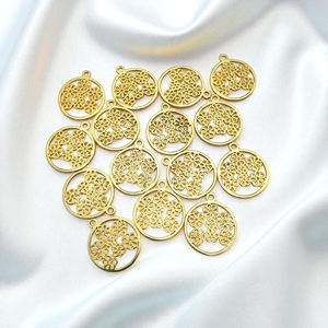 Plata de ley hecha a mano Multi flor diseño encanto DIY hacer colgante collar venta al por mayor encontrar joyería - Product Image 1