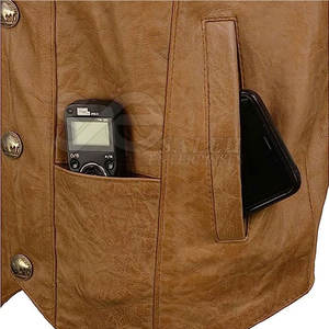 Fashion Wear <b>Leather</b> <b>Vests</b> Customized Breathable High Quality Stylish Design Genuine <b>Leather</b> <b>Vest</b> for Men - Product Image 2