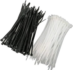 สายไนลอนหลายขนาด Ties-50mm ถึง350มม. | สีดำ & ขาว | ตัวล็อคด้วยตนเองสำหรับงานหนัก | สายผูกซิป100ชิ้น/แพ็ค-ไนลอน-66 - Product Image 5