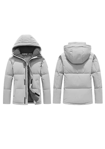 STITCHMODE Manteaux rembourrés pour hommes avec impression personnalisée Veste chaude d'hiver pour hommes - Product Image 5