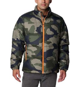 Men's Custom Logo Winter <b>Jacket</b> <b>Camo</b> Color Full-Sleeve Waterproof Windproof Stand-Up Collar Made From Canvas High Street Style - Product Image 1