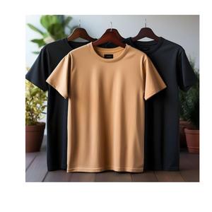 Nuevo estilo Diseño único Tallas grandes Transpirable Oversize Drop Shoulder Plain Solid Hombres Camisetas de algodón Tela personalizada Verano - Product Image 2