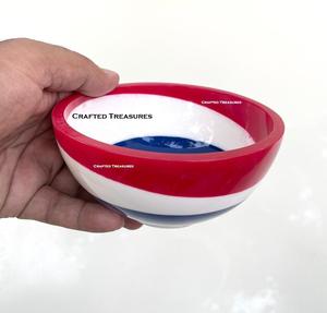 Cuencos de fruta y ensalada de resina de tamaño mediano redondos modernos y elegantes ecológicos con cuencos de servicio hechos a mano de alta calidad en varios colores - Product Image 4