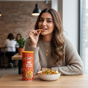 Glee Impex BBQ Tandoori Makhana Spicy 80g Pringle Jar Roasted Fox Nuts Semi-Soft Low-Fat Gluten Free High Protein Fiber Snack - Product Image 2