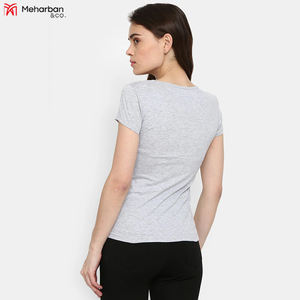 Venta al por mayor de algodón de manga corta Camiseta en blanco de las mujeres, de alta calidad sostenible camiseta de las mujeres hechas en Pakistán - Product Image 3