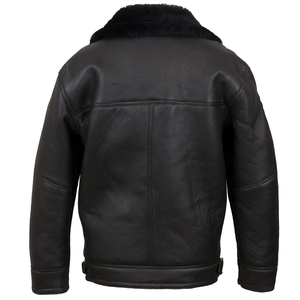 Chaqueta de cuero suelta para hombre a la moda, cuello vuelto de invierno, transpirable, impermeable, a prueba de viento, con cremallera frontal, venta al por mayor, precio barato - Product Image 2