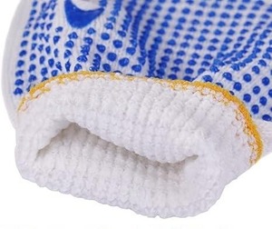 Hombres Mujeres Heavy Duty Pvc Punteado Agarre firme Antideslizante Utilidad Guantes de trabajo de punto de algodón para construcción Jardinería - Product Image 4