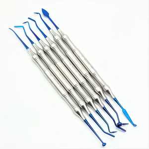 Juego de Instrumentos de Obturación Dental de Composite, 6 Instrumentos Manuales con Recubrimiento de Titanio, Reutilizables, de Acero Inoxidable, para Limpieza y Obturación Dental - Product Image 2
