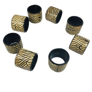 Servilleteros de Cuerno de Búfalo, Porta Servilletas Redondos para Hoteles de Lujo, Restaurantes y Mesas de Boda, Alta Calidad - Product Image 5