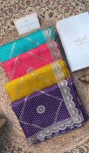 Tibby ipek dijital baskı Saree kodlama ve iplik iş dantel Mono Benglori bluz tasarımcısı etnik giyim - Product Image 5