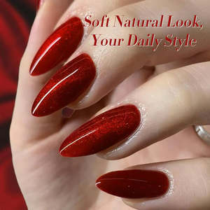 Vernis à ongles gel rouge pailleté - à base d'eau, DIY, semi-permanent, pour manucure artistique - Product Image 3
