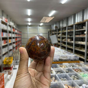 Vente en gros de pierres précieuses de jaspe de haute qualité de 5 cm, Indocraftstone, sphères naturelles peintes, artisanat, pierre de guérison, cristal - Product Image 5