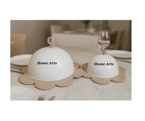 Wood And Metal Base <b>Cake</b> Stand With <b>Glass</b> <b>Dome</b> Top Quality Customized Size Sweet Dessert Stand With <b>Dome</b> In Bulk - Product Image 2