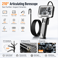 Caméra d'inspection Endoscope Vidéo avec Batterie 2000 mAh pour Ateliers, Machines, Tuyaux et Vérifications de Cavités Obscurées