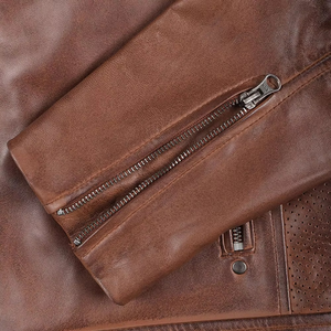 Chaqueta de Invierno de Primera Calidad para Hombre, Cortavientos, Cálida, de Piel de Oveja, Chaqueta de Cuero para Hombre - Product Image 5