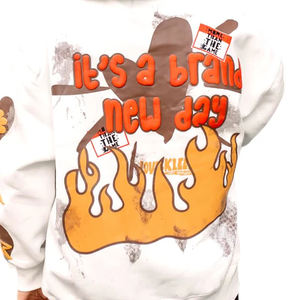 เสื้อฮู้ดพิมพ์ลายพัฟสำหรับผู้ชายเสื้อมีฮู้ดพิมพ์ลายกราฟิก - Product Image 6