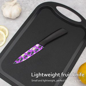 Couteau de chef en céramique de haute qualité, manche en plastique imprimé fleurs, outil de cuisine durable, compatible lave-vaisselle, vente en gros d'usine, livraison rapide - Product Image 6