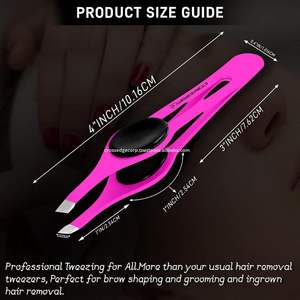 Professional Eyebrow Tweezers Anti-Static Eyelash Tweezers Set Custom <b>Makeup</b> Stainless Steel Beauty <b>Tools</b> Professional Kit - Product Image 4