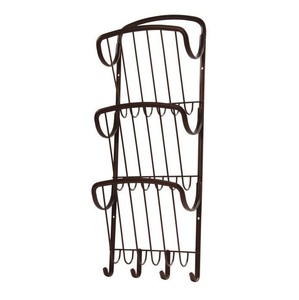 Top Trending Handmade Iron Foldable Wall Magazine Rack <b>Set</b> Functional Double and Triple <b>Shelves</b> for Home Decor - Product Image 1