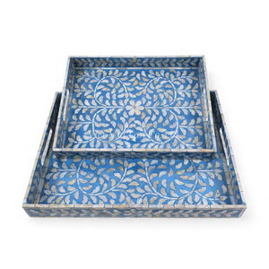 Plateau rectangulaire de luxe en nacre pour cadeaux, plateau de service naturel fait à la main, plateau en coquille, fabriqué directement au Vietnam - Product Image 1