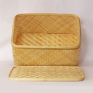 Handmade Woven Bamboo Gift Box Eco friendly Packaging Box for Gifts Weddings <b>Hampers</b> - Product Image 5