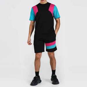100% coton vêtements d'été 2 pièces ensemble de jogging pour hommes personnalisé DTF imprimé logo top vente article streatwear survêtement pour hommes - Product Image 1