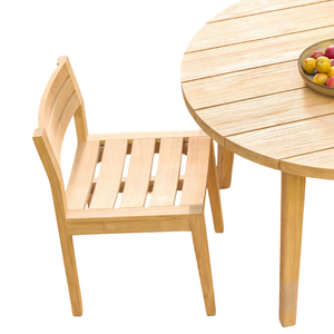 Chaises de salle à manger en bois d'extérieur pour la maison, durables, naturelles, pour patio, jardin, parc, événements, meubles en bois massif, chaises de salle à manger sans accoudoirs À VENDRE - Product Image 6