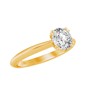 Shielded Brilliance Round Brilliant Cut <b>Solitaire</b> <b>Ring</b> 925 Sterling <b>Silver</b> Gold Vermeil Plated Luxury Fine Jewelry Gift Women - Product Image 6