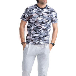 เสื้อยืดคอกลมแขนสั้นผ้าโพลีเอสเตอร์/คอตตอนทรงลำลองสำหรับผู้ชายสุดเท่ห์ ระบายอากาศได้ดี ทรงปกติ - Product Image 2