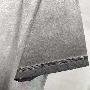 American Vintage Men Summer Tops Short-Sleeved Reverse Color ringer Style Crew, Fitness Acid Washed Long Length T-Shirt - Product Image 5