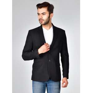 Costume de blazer pour homme noir élégant de qualité d'exportation, design élégant pour le bureau, les fêtes et les tenues de soirée, disponible à un prix raisonnable - Product Image 1