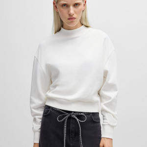 Sudadera de algodón de ajuste relajado de alta demanda para mujer, hombros caídos, puños acanalados y dobladillo, Sudadera con capucha para mujer, sudadera de entrenamiento de gimnasio - Product Image 1