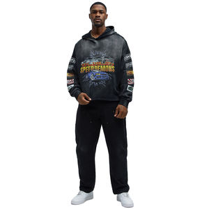 เสื้อฮู้ดผู้ชายขายส่ง พิมพ์ลายโลโก้ด้านหน้า ผ้าฝ้าย 100% ทรงปกติ ไม่หด ระบายอากาศ แห้งเร็ว - Product Image 1