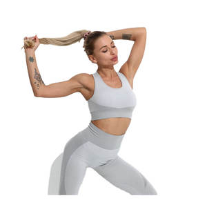 Meilleurs prix pour les femmes sans couture Yoga Wear Set Soutien-gorge léger Legging pour l'exercice Sports Fitness Plus Size Options disponibles - Product Image 5