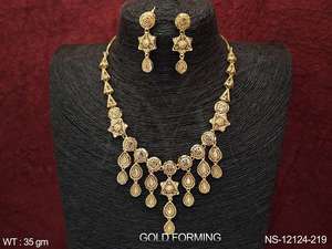 Bijoux de créateur en or uni, formation d'or, accessoires de fête, ensembles de bijoux de créateur - Product Image 2