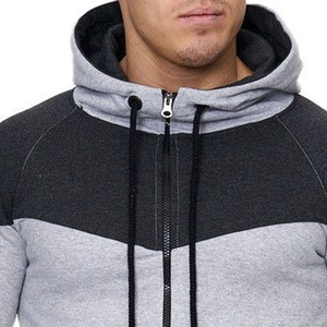 Conjunto Deportivo de 2 Piezas para Hombre, Invierno, Casual, Estampado Sólido, con Capucha y Cordón Ajustable, Logotipo Personalizable, 100% Algodón, Alta Calidad - Product Image 5