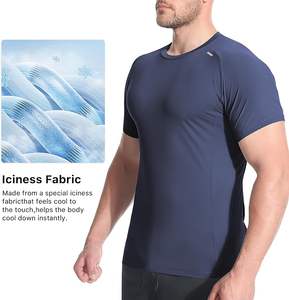 Camisetas Deportivas Refrescantes para Hombre de 4.9 oz, Camiseta Deportiva para Gimnasio, Atletismo, Correr, Cuello Redondo Informal, Ajustada, Manga Corta - Product Image 3
