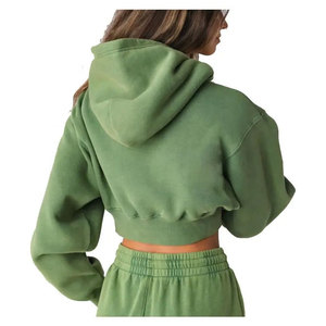 Vente en gros de haute qualité Nouvel arrivage de haut court pour femmes respirant à vendre Logo personnalisé pour femmes couleur verte Crop Top Streatwear - Product Image 5