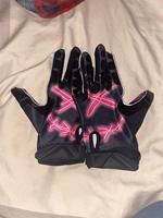 Guantes de Fútbol Americano para Niños Marca Handlady, Venta al Por Mayor, Cuero Sintético Dorado con Revestimiento de Silicona, Gran Agarre, Antideslizantes