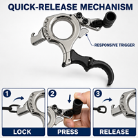 Déclencheur de tir à l'arc en laiton de haute qualité, distributeur de plaques métalliques, pour 3 ou 4 doigts, accessoire de tir à l'arc pratique et interchangeable
