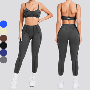 Ropa de gimnasio para mujer, conjunto de ropa deportiva activa para entrenamiento de Yoga, conjuntos de 2 piezas de gimnasio para mujer de alta calidad, ropa deportiva 2026 - Product Image 5