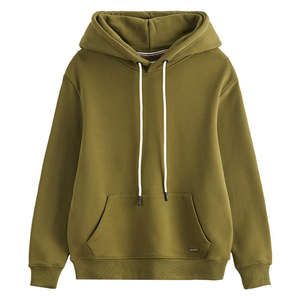 Sweats à capuche thermiques haute qualité coton Spandex polaire décontracté couleur unie pullover Hoodies100 % coton - Product Image 4